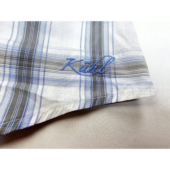 Kuhl Size Medium Women's White Gray Blue Embroidered Logo Polyester S/S Shirt - Picture 7 of 11